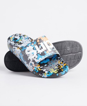 Superdry Printed Beach Férfi Papucs Camo | YVCDM7084